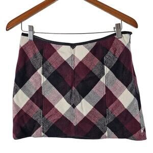 Free People Mini Skirt Womens Small Red Twiggy Herringbone Y2K Clueless Preppy
